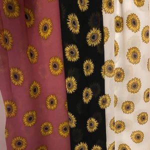 Chiffon hijabs sunflower printed